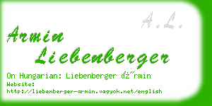 armin liebenberger business card